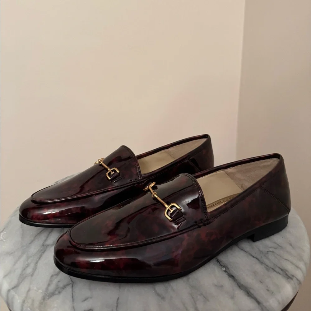 Sam Edelman Loraine Bit Loafers Women’s Size 7 NIB Coffee Multi Patent Leather - Picture 2 of 8